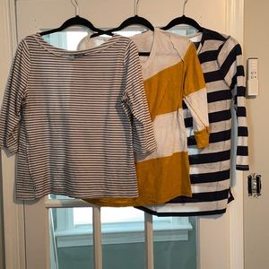 Striped 3/4 sleeve tshirts